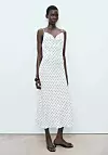 Mango WITH DRAPED NECKLINE - Dnevna haljina - off white - 39,99 eura