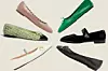Balerinke Chloe (370 eura)/ balerinke od kože Zara (299,90 kn) lakirane balerinke Prada (4860 kn)/ jednostavne crne balerinke Aldo (196 kn)/ balerinke s lancem Gucci (690 eura)/ balerinke od tvida Chanel (580 funti)