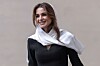 Editorial Use Only Mandatory Credit: Photo by Maria Grazia Picciarella/Shutterstock (13618366x) Queen of Jordan, Rania Al-Abdullah leaves the Vatican at the end of a private audience with Pope Francis Pope Francis meets Queen Rania and King Abdullah II of Jordan, Vatican City, Rome, Italy - 10 Nov 2022