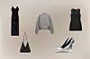 Baršunasta midi haljina s naramenicama s kamenčićima Zara (29,95 eura), Torba za nošenje preko ramena s perlicama Zara (39,95 eura), Kratka svjetlucava haljina Zara (29,95 eura), Metalizirane cipele s visokim potpeticama i mašnom Zara (35,95 eura)