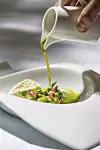 Salata od skute, boba, jabuke i mente