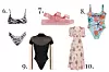 The Attico zebra print bikini/Gucci gumene sandale/Versace Trésor De La Mer kupaći kostim/Mugler sheer panel bodi/Rodarte haljina