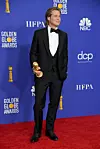 BEVERLY HILLS, CALIFORNIA - JANUARY 05: Brad Pitt, winner of Best Performance by a Supporting Actor in a Motion Picture, poses in the press room during the 77th Annual Golden Globe Awards at The Beverly Hilton Hotel on January 05, 2020 in Beverly Hills, California. (Photo by Kevin Winter/Getty Images)
