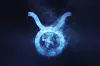 Taurus Zodiac Sign. Abstract night sky background