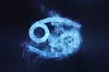 Cancer Zodiac Sign. Abstract night sky background
