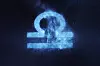 Libra Zodiac Sign. Abstract night sky background