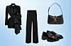 Alexander McQueen gornji dio odijela (3600 eura)/Alexander McQueen crne odijelo hlače (1090 eura)/Versace kožne mokasinke (850 eura)/Saint Laurent torbica (1990 eura)