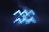 Aquarius Zodiac Sign. Abstract night sky background