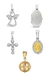 Happy Seraph zlatni privjesak/ Medallion Oval Lines zlatni privjesak/ Modern Cross zlatni privjesak/ Virgin Mary Mini zlatni privjesak/ Peružine zlatni privjesak