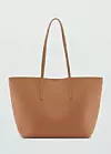 MANGO shopper torba s granuliranim izgledom, 29.99 eura