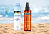 Neutrogena Ultra Sheer Body Mist Sunscreen Spray Broad Spectrum SPF 45 i Olival Sun Hair zaštitni sprej za kosu