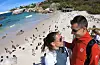 Supružnici Mirković izbjegavali su ljude, ali ne i pingvine na plaži Boulders.