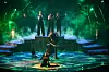 Members of the band ”Alvan & Ahez”, Alvan, Marine Lavigne, Sterenn Diridollou and Sterenn Le Guillou perform on behalf of France during the final of the Eurovision Song contest 2022 on May 14, 2022 at the Pala Alpitour venue in Turin. (Photo by Marco BERTORELLO/AFP)