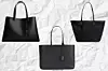 Shopper torba Mango (49,90 eura)/Crna kožna torba Jimmy Choo (995 eura)/Crna torba Toteme (650 eura)