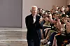 (190703) -- PARIS, July 3, 2019 () -- Designer Giorgio Armani salutes to audiences during Giorgio Armani Prive's Fall/Winter 2019/20 Haute Couture collections in Paris, France, July 2, 2019., Image: 453738059, License: Rights-managed, Restrictions: WORLD RIGHTS excluding China - Fee Payable Upon Reproduction - For queries contact Avalon.red - sales@avalon.red London: +44 (0) 20 7421 6000 Los Angeles: +1 (310) 822 0419 Berlin: +49 (0) 30 76 212 251, Model Release: no, Credit line: Xinhua/Avalon.red / Avalon Editorial / Profimedia