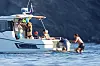 PREMIUM EXCLUSIVE - STRICTLY NO WEB NO BLOG BEFORE THURSDAY 13TH AUGUST 2020 - French president Emmanuel Macron and wife Brigitte seen enjoying their holiday with their family during a boat day at Porquerolles island in South of France. 01 Aug 2020 The First Lady looks more sculptural than ever.,Image: 551857285, License: Rights-managed, Restrictions: ONLY Australia, Canada, Croatia, Denmark, Greece, Ireland, Israel, Japan, Lithuania, New Zealand, Norway, Poland, Portugal, Romania, Slovakia, Slovenia, South Africa, South Korea, Taiwan, Thailand, Turkey, Ukraine, United Arab Emirates, United Kingdom, United States, Model Release: no, Credit line: MEGA / The Mega Agency / Profimedia