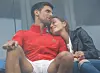 BELGRADE, SERBIA - JUNE 12: Novak Djokovic (L) of Serbia relaxes with his wife Jelena Djokovic (R) after the exhibition doubles match of the Adria Tour charity exhibition hosted by Novak Djokovic, on June 12, 2020 in Belgrade, Serbia. (Photo by Srdjan Stevanovic/Getty Images)