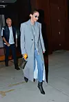 New York, NY - Model Gigi Hadid look casual chic in a long grey coat and jeans as she steps out for dinner. BACKGRID USA 17 OCTOBER 2019, Image: 477514216, License: Rights-managed, Restrictions: DO NOT ALTER SET OR CROP PHOTOS, Model Release: no, Credit line: Jawad Elatab / BACKGRID / Backgrid USA / Profimedia