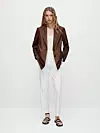 Massimo Dutti smeđi blejzer od napa kože - 2.599,00 kn