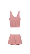 Pletena pamučna majica 15,99 € PULL&BEAR/ Pleteni pamučni šorc 17,99 € PULL&BEAR