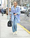 02/05/2020 EXCLUSIVE: Gigi Hadid is pictured stepping out in New York City. The 24 year old supermodel wore an oversized striped dress shirt, light blue jeans, and white heels., Image: 496629905, License: Rights-managed, Restrictions: Exclusive NO usage without agreed price and terms. Please contact sales@theimagedirect.com, Model Release: no, Credit line: TheImageDirect.com / The Image Direct / Profimedia