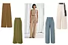 Hlače s prorezom na nogavicama H&M 39,99 €/ hlače s plisiranim detaljem Chloe 8,707 kn/ hlače od tencel vlakna & Other Stories 99 dolara/ hlače s lastikom Bondi Born 3,977 kn/ hlače s pojasom Ganni 2,612 kn