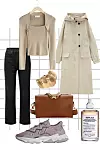 Rebrasta majica & Other Stories (59 eura)/ tarperice visokog struka Acne Studios; Net-a-Porter (1,819 kn)/ prsten Chloe; Net-a-Porter (2,350 kn)/ oversized baloner Zara (549,90 kn)/ torbica s ukrasnim lancem Uterque (1690 kn)/ tenisice adidas Ozweego; About You (889 kn)/ parfem Maison Margiela Replica Coffee Break; Notino (718 kn)