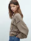 MASSIMO DUTTI Pleteni vuneni pulover kariranog uzorka - 499,00 kn