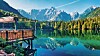 Jezero Fusine i planina Mangart u daljini