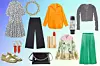 Duga haljina s uzorkom Cefinn; Net-a-Porter (390 dolara)/ naušnice u dvije boje Paco Rabanne; Mytheresa (280 eura)/ kožne mokasinke COS (150 eura)/ hlače s tankim prugama Acne Studios (470 dolara)/ zlatna ogrlica Laura Lombardi; Net-a-Porter (268 dolara)/ lanena košulja Arket (59 eura)/ ruž za usne Gucci Beauty (40 dolara)/ torba s lancem & Other Stories (119 eura)/ košulja s uzorkom Scotch & Soda; Europa 92 (1129 kn)/ sat Cartier; Net-a-Porter (5550 dolara)/ kardigan Acne Studios (380 dolara)/ slip suknja Nanushka; Mytheresa (395 eura)
