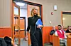 PARK CITY, UTAH - MARCH 29: Actor Gwyneth Paltrow enters court during her civil trial over a collision with another skier on March 29, 2023 in Park City, Utah. Retired optometrist Terry Sanderson is suing Paltrow for $300,000, claiming she recklessly crashed into him during a run at Deer Valley Resort in Park City, Utah in 2016. Paltrow has countersued for $1, claiming Sanderson was uphill of her and crashed into her back. (Photo by Rick Bowmer-Pool/Getty Images)