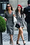 Lily Collins and Philippine Leroy Beaulieu shooting Emily in Paris TV show. Paris, France on August 14th, 2019.,Image: 465313425, License: Rights-managed, Restrictions:, Model Release: no, Credit line: ABACA/Abaca Press/Profimedia