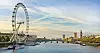 London eye s pogledom na zdanje County Halla, Westminsterski most, Big Ben i Parlament.