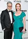 George Bianchini i Christina Hendricks na gala zabavi zaklade Eltona Johna povodom dodjele Oscara u ožujku ove godine