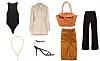 Bodi američkog izreza Zara (99,90 kn)/ jakna s remenom Low Classic;Farfetch (570 funti)/ Arco tote torba Bottega Veneta; Farfetch (2185 funti)/ slip suknja s naborima Stradivarius (149,90 kn)/ zlatna ogrlica Hermna Athens;Farfetch (255 funti)/ sandale s remenčićem Bottega Veneta; Farfetch (665 funti)/ duge hlače The Row; Matches Fashion (1090 eura)