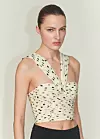 Mango nabrani top s dekolteom u stilu korzeta (160,00 €)