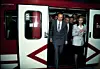 Juan Carlos I (born Juan Carlos Alfonso Víctor María de Borbón y Borbón), born 1938, member of the Spanish royal family who reigned as King of Spain from November 1975 until his abdication in June 2014. Juan Carlos and Sofia of Spain in the Madrid subway. Photo, 1994.,Image: 513048769, License: Rights-managed, Restrictions: , Model Release: no, Credit line: Eric Vandeville / akg-images / AKG / Profimedia