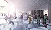 I bar Restaurora Borealis je uređen futuristički