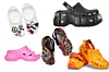 Bijele crocsice s ukrasima 'Love is Love' Balenciaga x Crocs/ Balenciaga x Crocs, otvoreni model/ Cristopher Kane x Crocs/ Salehe Bembury x Crocs