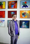 Zagreb, 250426. Galerija Kaptol. Izlozba Bane Milenkovic. Na fotografiji: Bane Milenkovic.