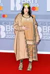 LONDON, ENGLAND - FEBRUARY 18: (EDITORIAL USE ONLY) Billie Eilish attends The BRIT Awards 2020 at The O2 Arena on February 18, 2020 in London, England. (Photo by Gareth Cattermole/Getty Images)