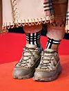 LONDON, ENGLAND - FEBRUARY 18: (EDITORIAL USE ONLY) Billie Eilish, show detail attends The BRIT Awards 2020 at The O2 Arena on February 18, 2020 in London, England. (Photo by Gareth Cattermole/Getty Images)