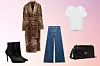 Crne gležnjače s potpeticom Replay (189 eura)/Kaput Dolce&Gabbana (3650 eura)/Traperice visokog struka Zara (19,99 eura)/Bijeli T-shirt Zara (7,95 eura)/Crna torbica Replay (146 eura)
