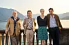 Ekipa filma ‘The Burnt Orange Hersey‘ iz 2019. - Donald Sutherland, Mick Jagger, Elizabeth Debicki i Claes Bang