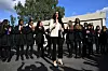 Meghan Duchess of Sussex smiles as she is welcomed by students to visit the Robert Clack School in support of International Women's Day Meghan Duchess of Sussex visit to Robert Clack School, Essex, UK - 06 Mar 2020,Image: 504429797, License: Rights-managed, Restrictions: , Model Release: no, Credit line: REX / Shutterstock Editorial / Profimedia