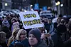 Zagreb, 080320. Feministicki kolektiv fAKTIV odrzao je Nocni mars 8. mart, prosvjedni mars koji se u Zagrebu odrzava petu godinu za redom. Prosvjed se odrzao pod sloganom Zivio feminizam zivio 8. mart.