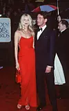 01/23/00 Los Angeles, CA Claudia Schiffer and boyfriend at the Golden Globe Awards. Photo Brenda Chase Online USA, Inc.