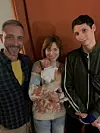 Na setu filma ‘Spas’ s Edvinom Liverićem, redateljem Maksymom Nakonechnyijem - i lutkom koja ‘glumi’ bebu.