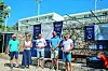 Direktor TZ-a Općine Bol Markito Marinković, direktorica Promocije ronjenja Andreja Vedrina, državni tajnik ministarstva gospodarstva i održivog razvoja Mario Šiljeg i vlasnik Ronilačkog centra Big Blue Diving s ministrom Ćorićem.