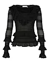 Crush Frilled V-neck Top - 725 eura